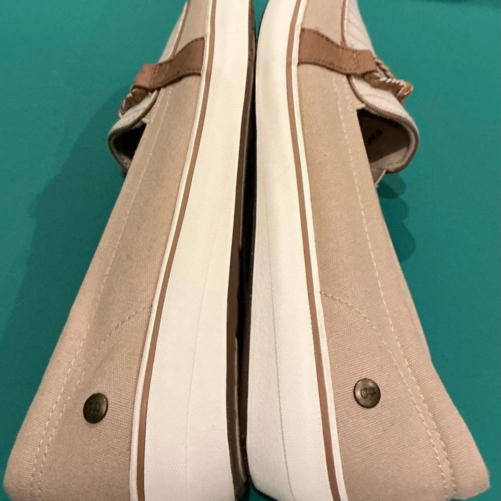 Grasshoppers Striped Loafers Women's Flats - Tan and Cream Size 9 - Picture 4 of 6